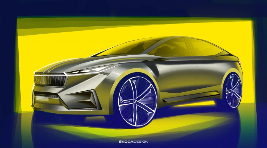 Эскиз Skoda Vision iV 2019 года  (фото 9 из 30)